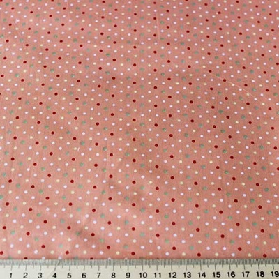 Хлопок горошек на оранжевом, 50х40см