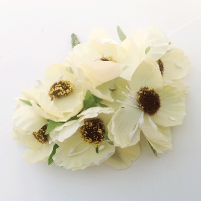 Квітка маку, колір білий, 1 шт.