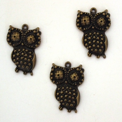 Металлическое украшение "Сова", 29х21 мм, 1 шт.