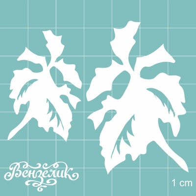 Чипборд від Вензелик - Набір листочків 03, розмір: 64x55 мм