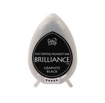 Чорнило для штампінгу Tsukineko - Brilliance Dew Drops Graphite Black