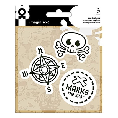 Набор штампов от  Imaginisce - Pirate, пираты, размеры упаковки 9,5 х 13,3 см
