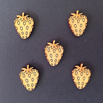 Деревʼяна фігурка WOOD-042 - Полуничка, 1 штука