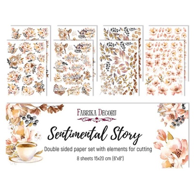 Набір двосторонніх картинок для вирізання Sentimental Story 15х20см, ТМ Фабрика Декору