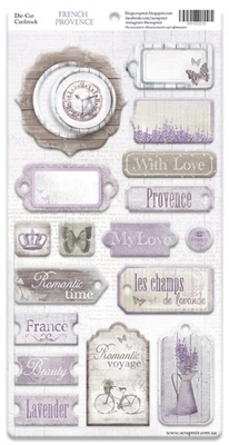Чипборд для скрапбукінгу від Scrapmir - French Provence, 18 шт