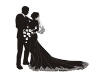 Акриловый штамп Wedding Stamp VE008a Жених и невеста, размер 4,6*4,2 см