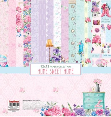 Набор бумаги для скрапбукинга от ScrapBerry's - Home sweet home, 30,5x30,5 см, 6+2 шт