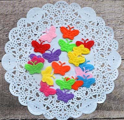 Декор фетровый от ScrapBerry's - Бабочки 2, разноцветные, 2,2 см, 20 шт