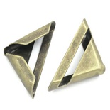 Металеві куточки для альбомів, 23x17 мм, антична бронза, 4 шт.