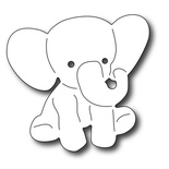 Лезвие Frantic Stamper - Precision Die - Baby Elephant - Слоник
