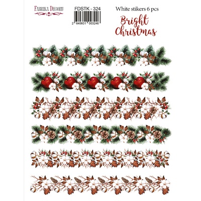 Набір наліпок (стікерів) 6шт. Bright Christmas #324