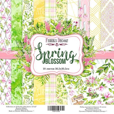 Набор скрапбумаги - Spring blossom, 30,5x30,5 см, ТМ Фабрика Декора
