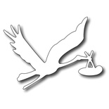 Лезвие Frantic Stamper - Cutting Die - Stork with Baby Bundle - Аист и младенец