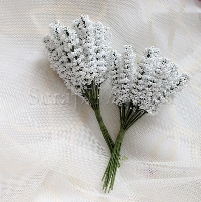 Гілочки декоративні, колір білий, 1 пучок з 10 штук