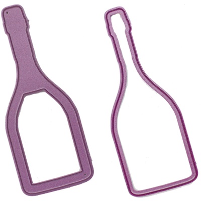 Ножи от Cheery Lynn Designs - Champagne Bottle Shaker Die Se, 32 x 83 мм