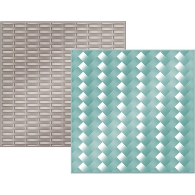Набор папок для тиснения We R Memory Keepers - Woven -  Embossing Folders 6"X6", 15 x 15, 2шт. 