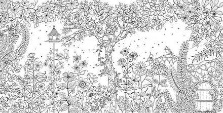 Книга-раскраска (антистресс, раскраска для взрослых) "Чарівний сад" ("Таинственный сад"). Джоанна Басфорд. Арт.000 87106