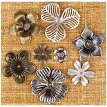 Металлические украшения Prima - Finnabair Vintage Mechanicals Metal Trinkets - Mini Flowers