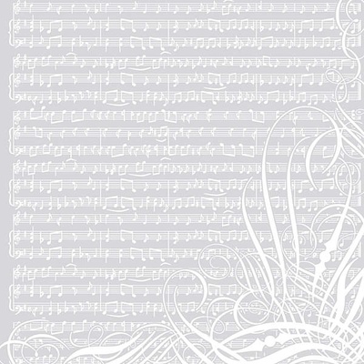 Аркуш паперу HOTP - Color Me Music Notes Paper - для роботи в техніці резист, 30x30 см