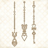 Чипборд Blue Fern Studios - Romantic Page Dangles