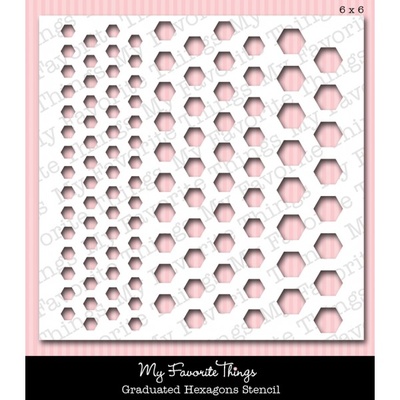 Маска My Favorite Things - Stensils MPD Graduated Hexagons, 15х15см