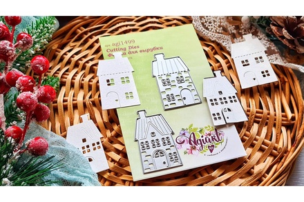 Ножі для вирубки "Милі будиночки" від AgiArt, 32*55 мм; 34*60 мм