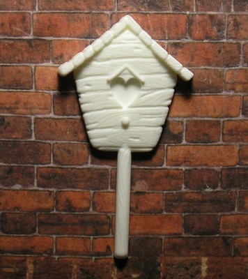 Шпаківня із білого пластику від E.В.A., висота 6 см, 1 шт.