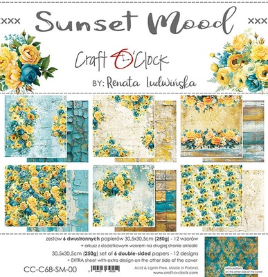 Набір скраппаперу Craft O'Clock - Sunset Mood, 30,5X30,5 см
