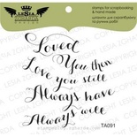 Акриловий штамп Lesia Zgharda TA091 Loved you then, love you still.., розмір 5,2x5,Zgharda0 см