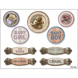 Наліпки Fabscraps - Baby Bear Clear Stickers - Frames & Labels