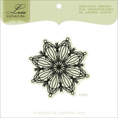 Акриловый штамп Lesia Zgharda F058c Розетка, размер 5х5 см.