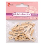 Набор прищепок деревянных декоративных, 15 шт, ТМ Santi