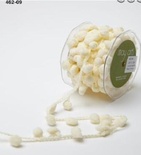 Стрічка Pom Pom String, ширина 1,2см, 90 см, колір слонової кістки