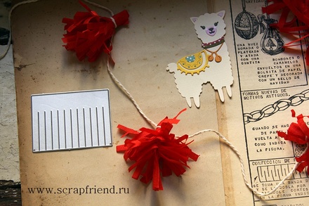 Ніж для вирубки від Scrapfriend - Кісточка/Бахрома для пінята, 6,2x4,8cм