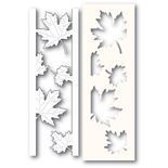 Набір з ножа для вирубки і трафарета від Poppystamps - Maple Leaf Side Strips and Stencil