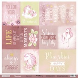 Аркуш односторонній Scrapmir - Карточки 2 ENG з колекції Unicorns, 30x30 см