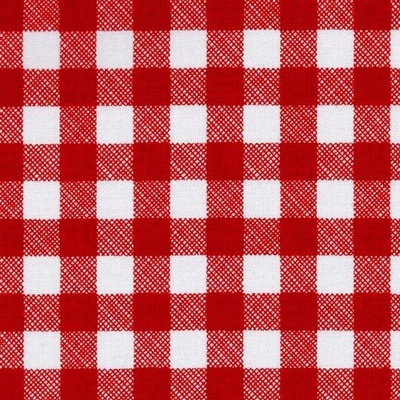 Тканина 100% бавовна - Клітка червона, 45x55см