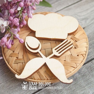 Дерев’яний декор ScrapBox - Шеф- кухар Wfo-006