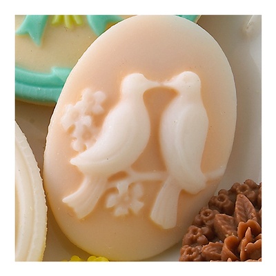 Прикраса Webster's Pages - Голубки - Cameo Bulk Pack - Kissing Birds, 1 шт.