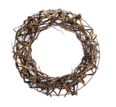 Декоративний вінок круглий, ротанг 25см