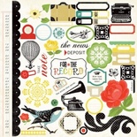 Наклейки для скрапбукинга от  Echo Park-For the Record Element Sticker