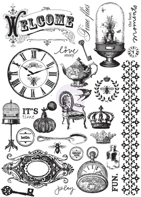 ЦЕНА СНИЖЕНА! Акриловый штамп от Prima - Cling Mount Stamps- Printery