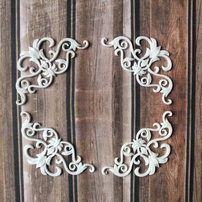 Уголки из белого пластика от Е.В.A, 5х5 см, 4 шт.