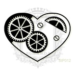 Акриловый штамп Lesia Zgharda StP012 Сердце с шестеренками