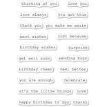 Штампы от Memory Box - Best Life Typewriter Sentiments