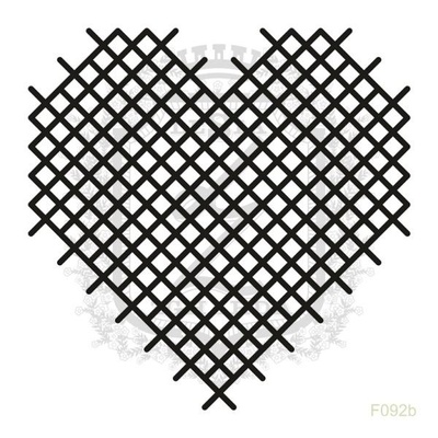 Акриловий штамп Lesia Zgharda F092b Вишите сердечко, розмір 6.5x6.5см