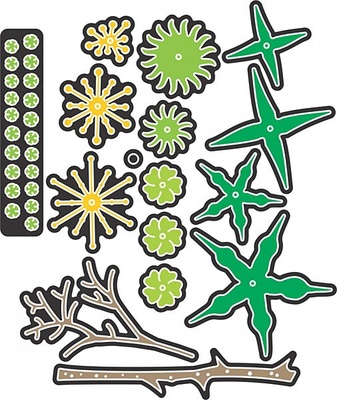 Ніж для вирубки Embellishment #2 від Cheery Lynn Designs, 16 шт.