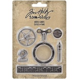 Набір металевих прикрас Tim Holtz - Idea - Ology Metal Odds & Ends, 7 штук