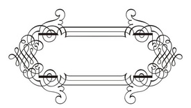 Акриловый штам  R025a Рамка, размер 5,9х3,2 см