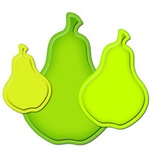 Ніж для вирубки від Spellbinders - Nested Pear - Груша, 3 шт